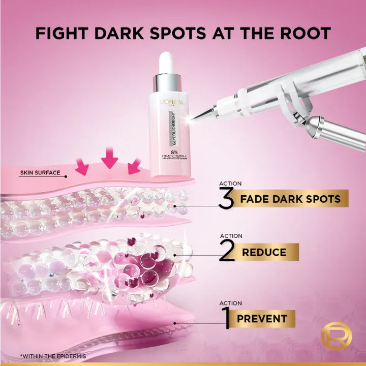 L'oreal Paris Glycolic Bright Melasyl 30ml: Anti Dark Spot Serum