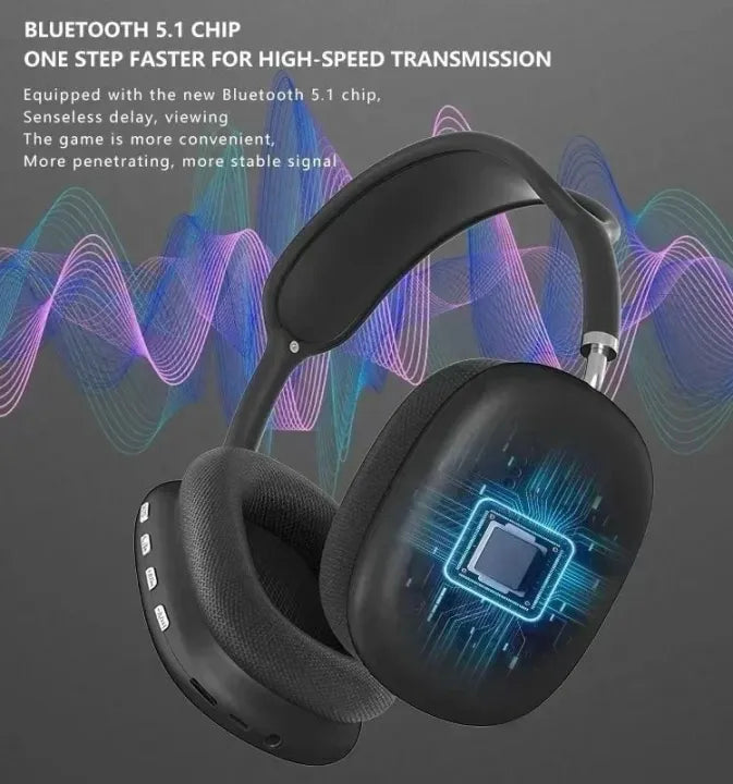 P9 Wireless Bluetooth Headphones With Mic Noise Cancelling Headsets Stereo Sound Earphones Sports Gaming Headphone Supports Noise Cancellation