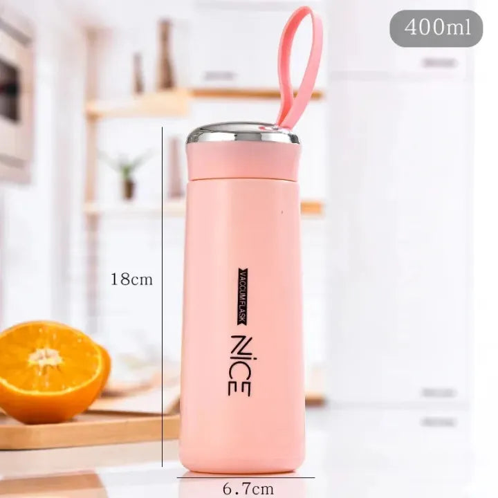 400 ML Water bottles, Sports water bottles Double walled Keeps Easy to carry for Walking Hiking, school water bottle, Multicolor (1 Piece) coffee mug