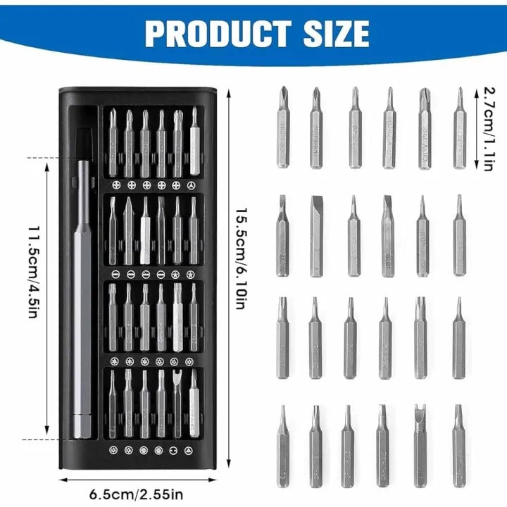 24 in 1 Magnetic Precision Screwdriver Set | Multi-Function Repair Tool Kit for Mobile, Laptop, Watch, Glasses & Electronics | Professional Precision Kit for Repairing | 25 in 1 Screwdriver Kit