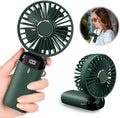 Portable Handheld Mini Fan 4-speed Led Digital Display Folding Usb Charging Electric Fan With Lanyard