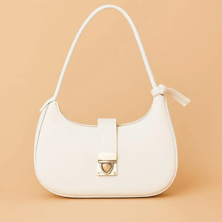 Blue Leather Shoulder Bag for Women